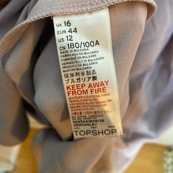 Topshop Lavender Crepe Bandeau Column Dress, sz12 - Picture 8 of 9